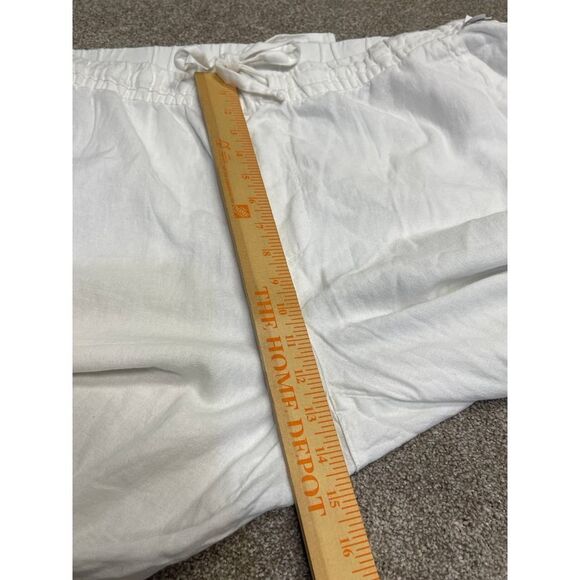 Old navy womens wide leg pull on pants sz X-Large high rise white line blend nwt - Picture 7 of 12